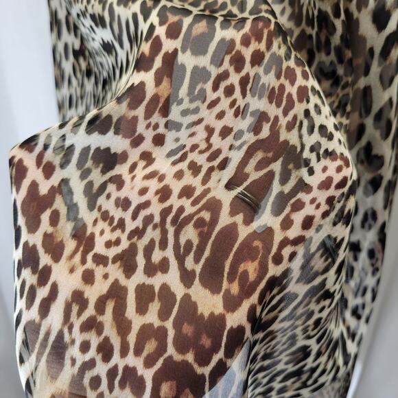 Lola & Sophie Leopard Print Poly Silk Sleeveless Tunic, M, NWT - Picture 7 of 13